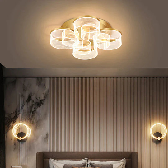 Living Room Ceiling Lamp Modern Simple Household Atmosphere Led Creative Flower Bedroom