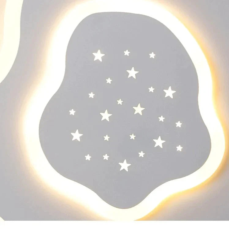 Creative Cloud Stars Ceiling Lamp Bedroom Room Modern Simple And Warm