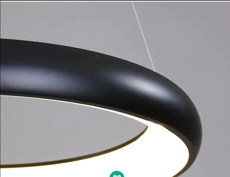 Black Simple Acrylic Ring Pendant