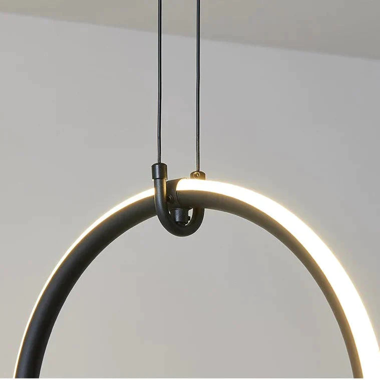 Modern Simple Dining Table Bar Lamp Minimalist Strip Chandelier Pendant