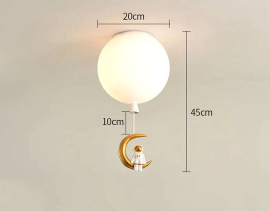 Creative Astronaut Children’s Room Lamp Bedroom Ceiling G