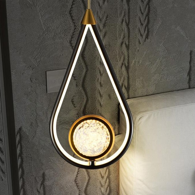 New Nordic Modern Simple Single Led Chandelier Bedside Lamp Long Dining Room Pendant
