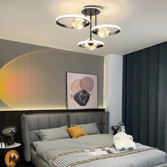 Simple Modern Atmosphere Ceiling Chandelier Living Room Lamp Bedroom Starry Lighting Pendant