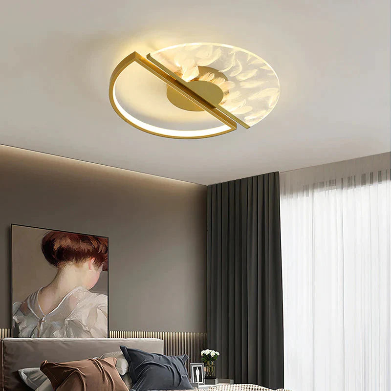 Feather Ceiling Lamp Of Nordic Light In The Bedroom Simple Modern Warm Romantic Master