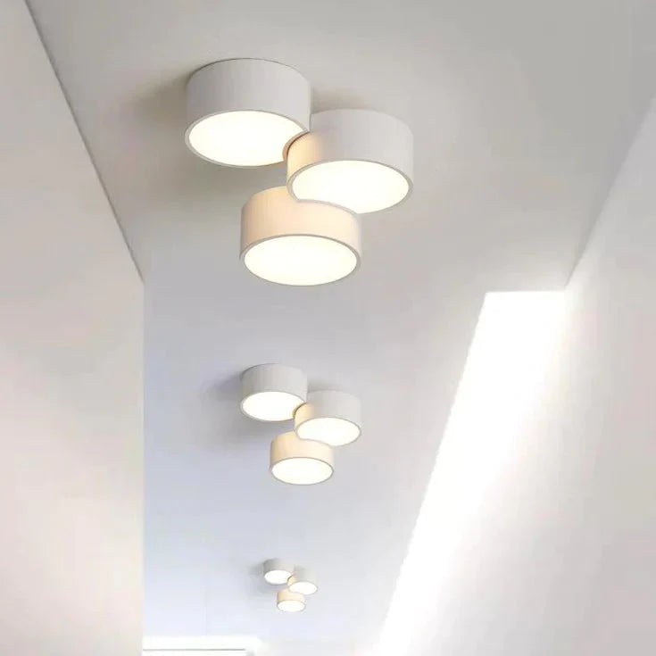 Simple Geometric Circular Living Room Lamp Creative Art Bedroom Study Ceiling