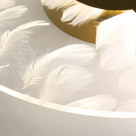 Feather Ceiling Lamp Of Nordic Light In The Bedroom Simple Modern Warm Romantic Master
