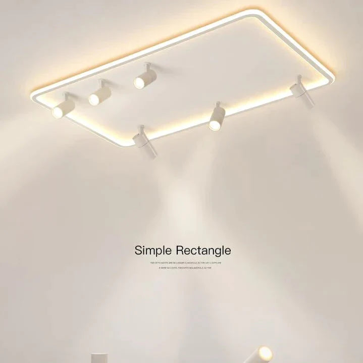 Simple Living Room Lamp Led Ceiling Modern Nordic Rectangular Dining Main Light In The Bedroom