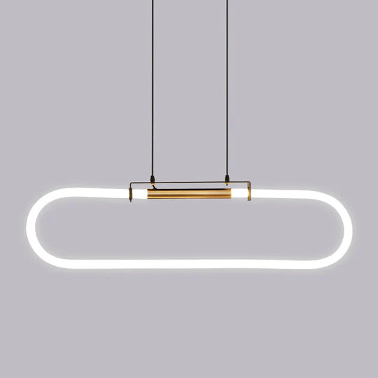 Hanging Strip Nordic Minimalist Modern Line Restaurant Word Lamp Pendant