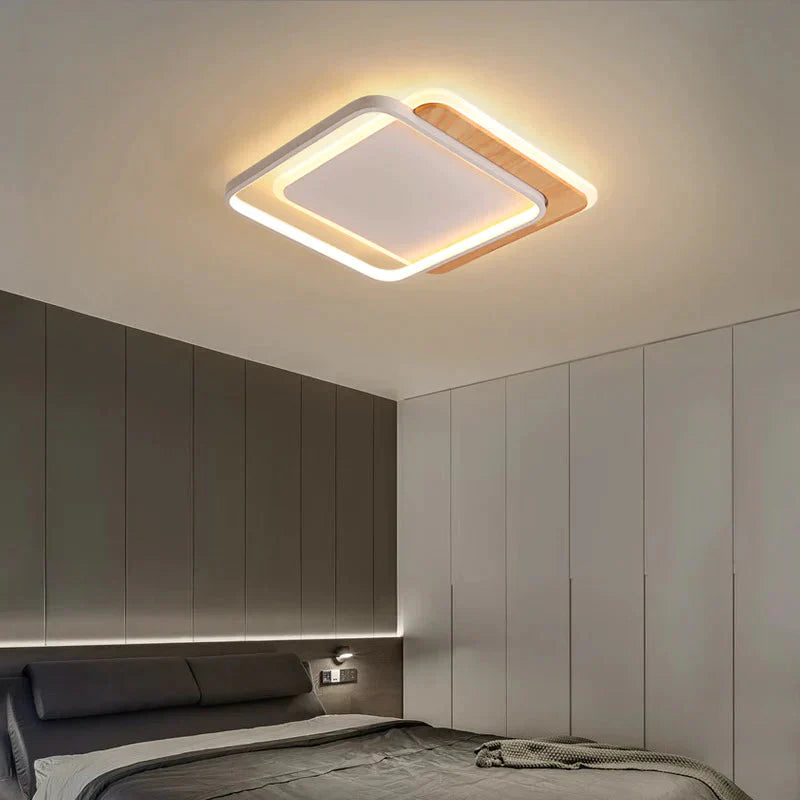 Ceiling Lamp Bedroom Creative Square Modern Simple Study Household Warm Romantic Room