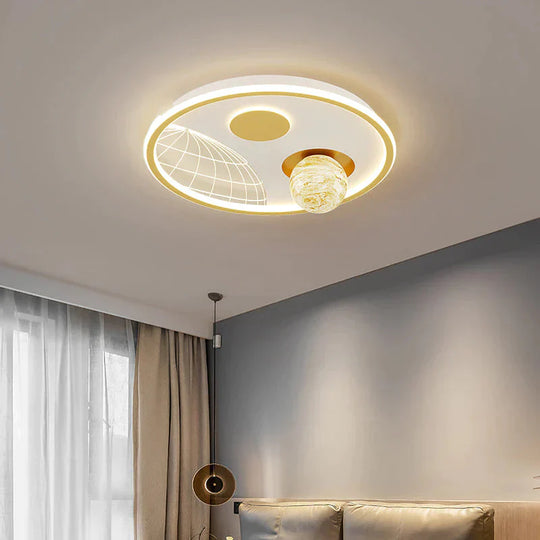 Led Ceiling Lamp Glass Living Room Dining Bedroom Modern Simple