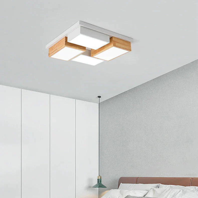 Led Ceiling Lamp Living Room Simple Modern Nordic White50*50Cm / Neutral Light