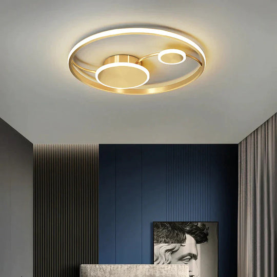 Modern Simple All Copper Bedroom Ceiling Lamp High Quality Led Acrylic Personalized Creative New