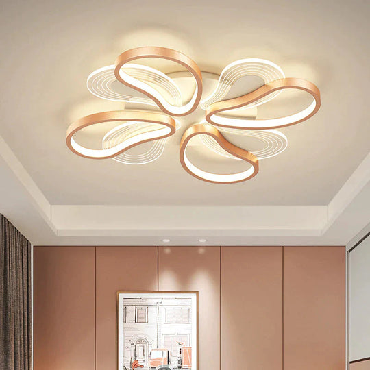 Acrylic Living Room Ceiling Lamp Led Petal Shaped Bedroom Modern Simple Household Restaurant