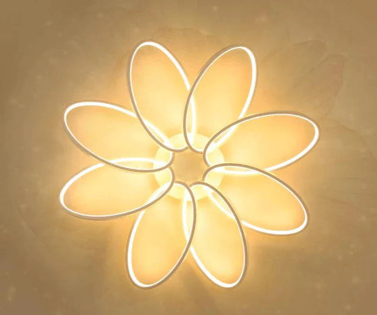 New Petal Ceiling Lamp Led Creative Flower Living Room Simple Modern Warm Light In The Bedroom