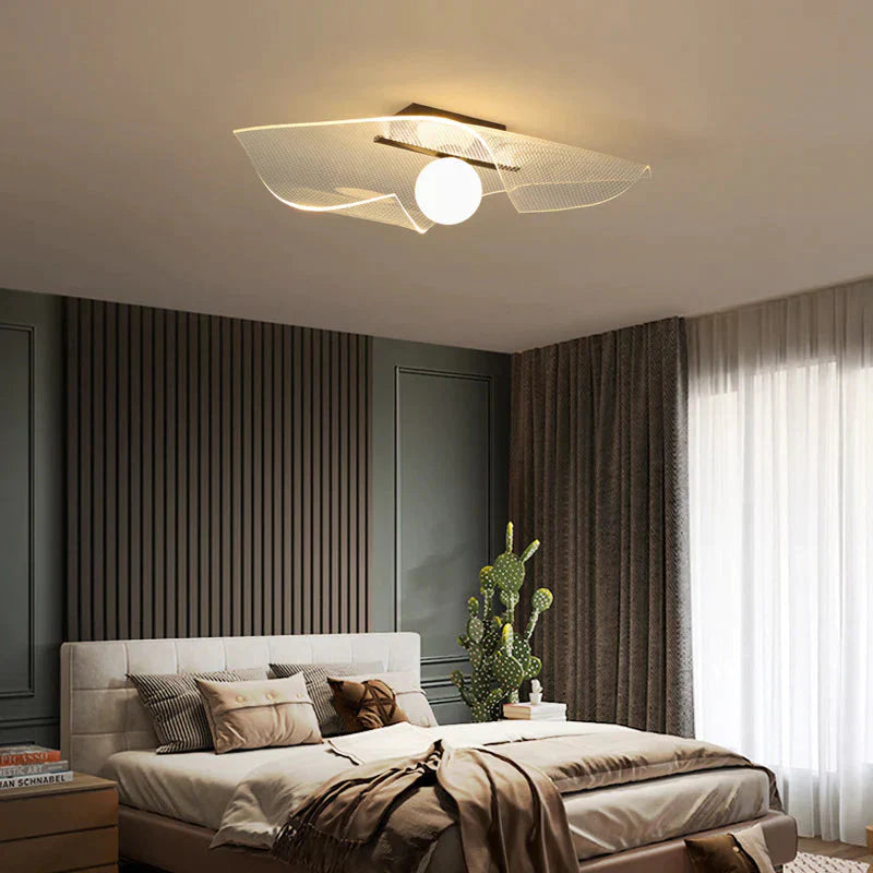 Simple Modern Atmosphere Household Acrylic Chandelier Creative Ceiling Lamp B - 50Cm / Warm Light