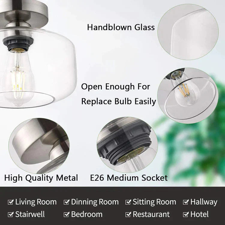 Simple Modern American Glass Ceiling Lamp