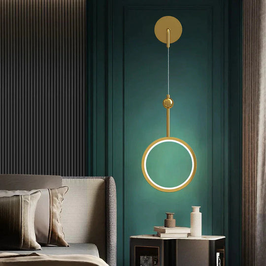 All Copper Simple Light Luxury Bedroom Bed Single Chandelier Pendant