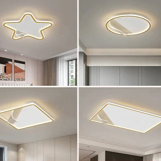 Simple Modern Bedroom Ceiling Lamp Light Luxury Led Whole House Living Room Gold Lighting