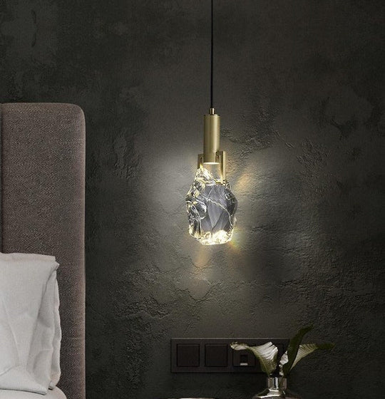 All - Copper Original Stone Crystal Bedroom Bedside Decorative Pendant Light