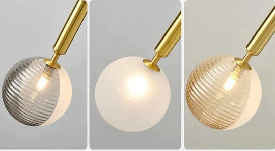 Restaurant Hanging Bulbs Bubble Ball Bronze Chandeliers Pendant