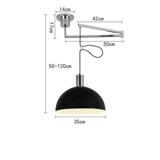 Designer Nordic Modern Minimalist Study Bar Creative Personality Removable Chandelier Black