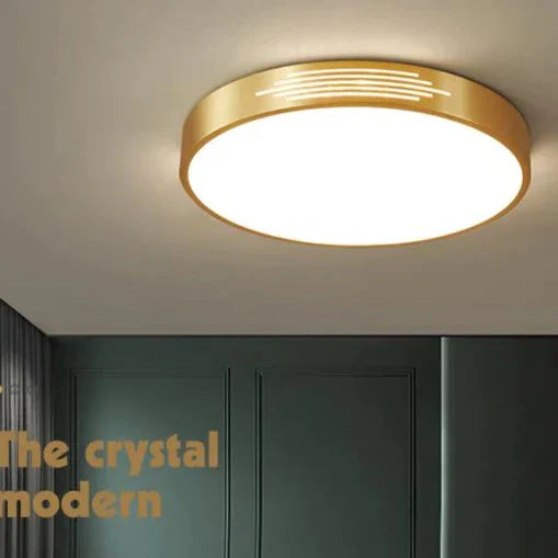 New All Copper Modern Simple Ceiling Lamp Ultra - Thin Bedroom Room Circular Study Balcony Lighting