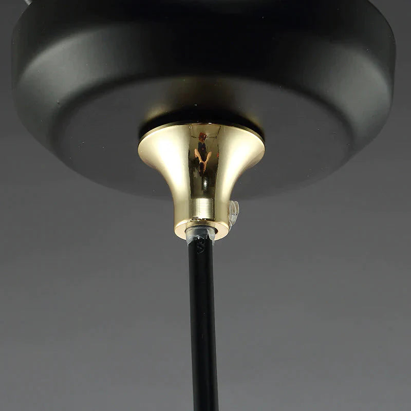 Indoor Glass Chandelier Crystal Lamp Single Head Iron Pendant