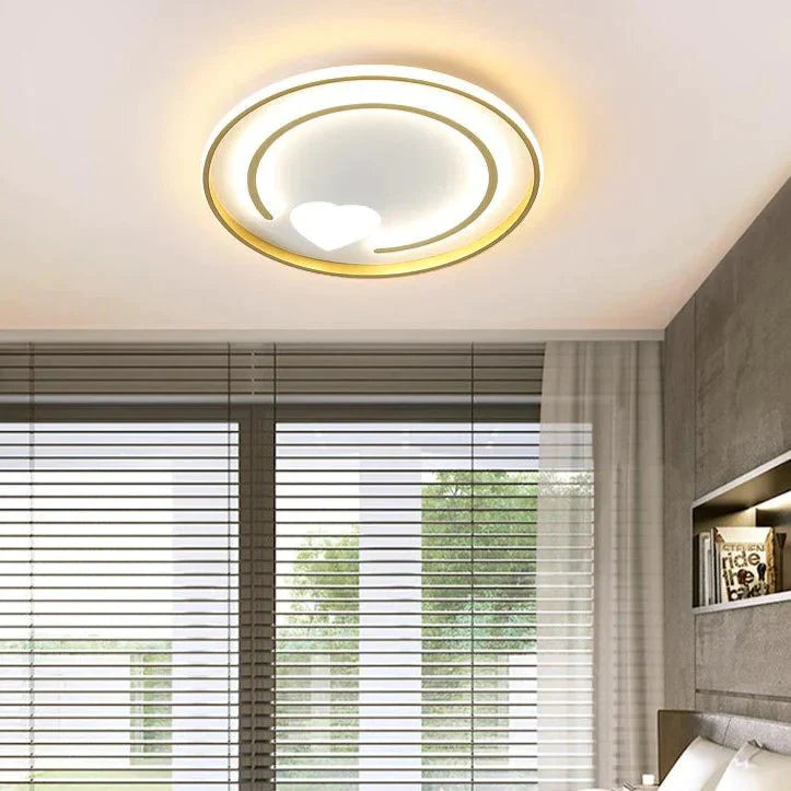 Minimalist Heart - Shaped Light In The Bedroom Led Ceiling Lamp