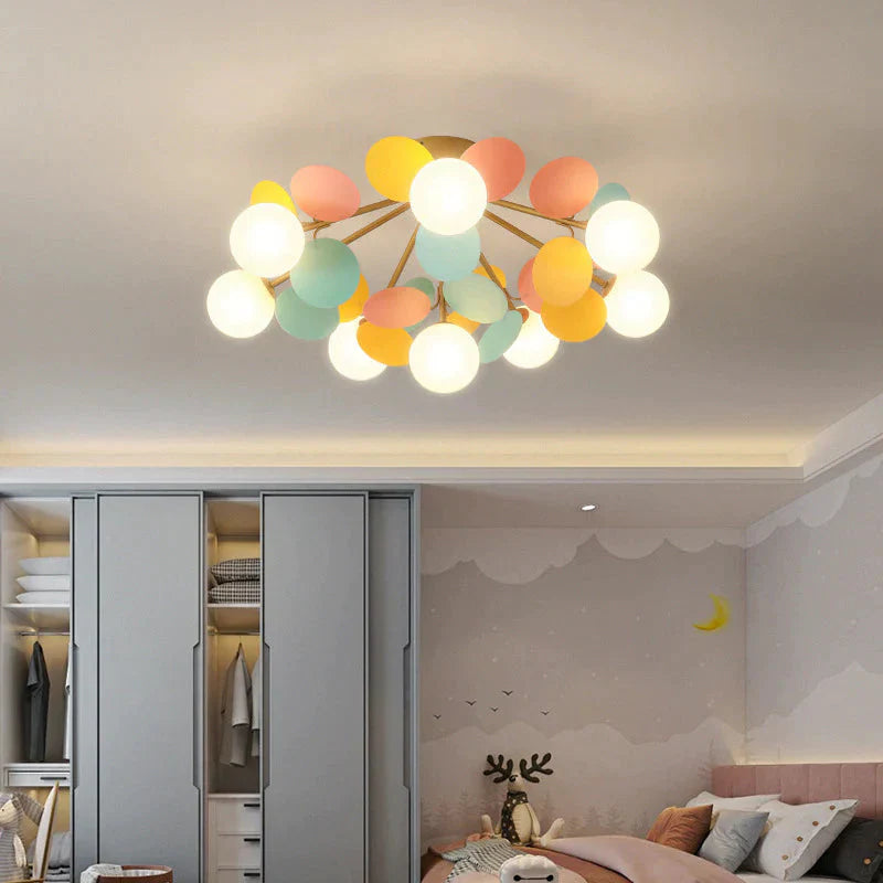 Bedroom Lamps Warm And Romantic Creative Online Celebrity Ins Petal Ceiling Lamp