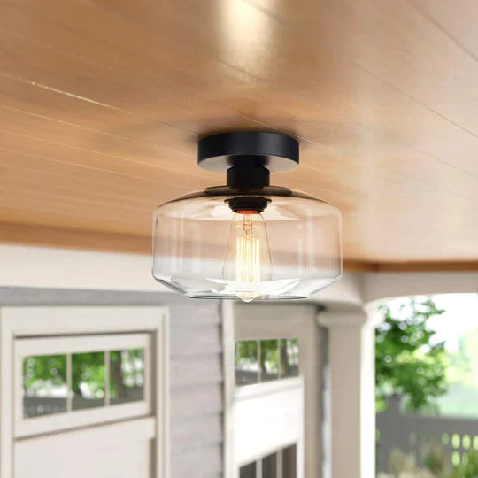 Simple Modern American Glass Ceiling Lamp