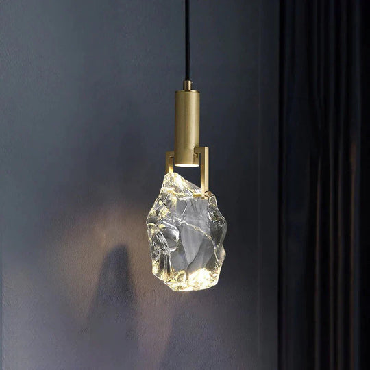 All - Copper Original Stone Crystal Bedroom Bedside Decorative Pendant Light