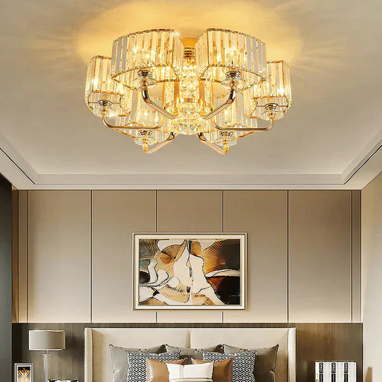 Simple Luxury Atmosphere High End Crystal Ceiling Lamp