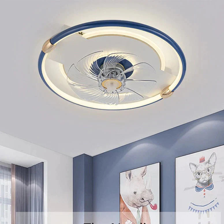 Fan Ceiling Lamp Light In The Bedroom Living Room Restaurant Invisible Indoor Simple Ultra - Thin