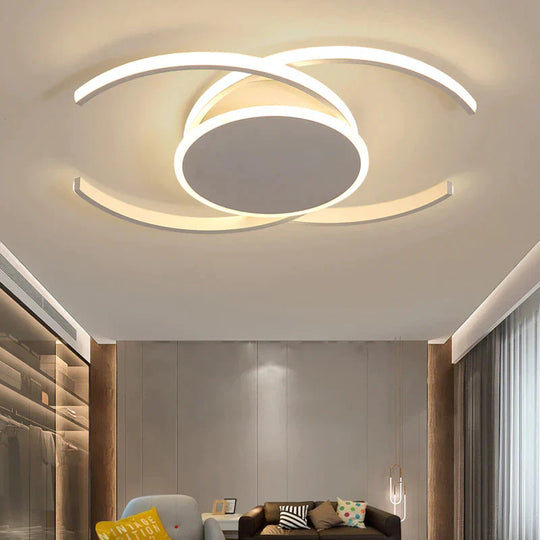Led Bedroom Lamp Modern Atmosphere Ceiling Personalized Creative Restaurant Room Living White / L