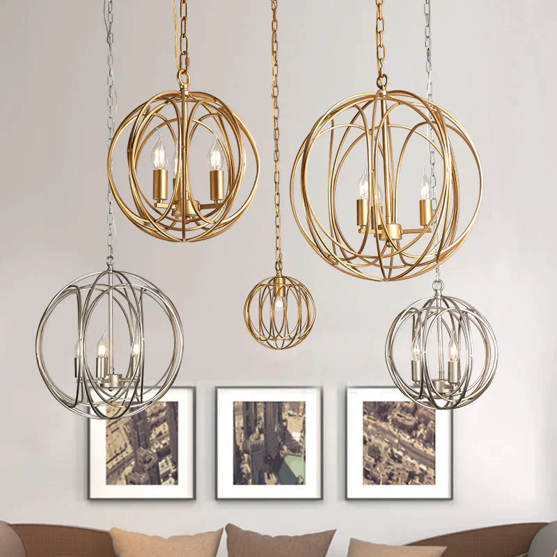 Chandelier Gold Balcony Corridor Lamp Pendant