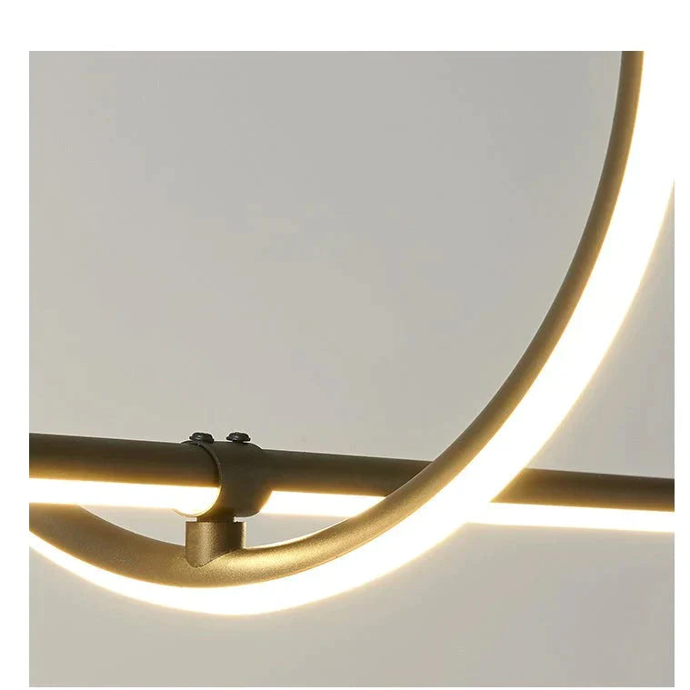 Modern Simple Dining Table Bar Lamp Minimalist Strip Chandelier Pendant