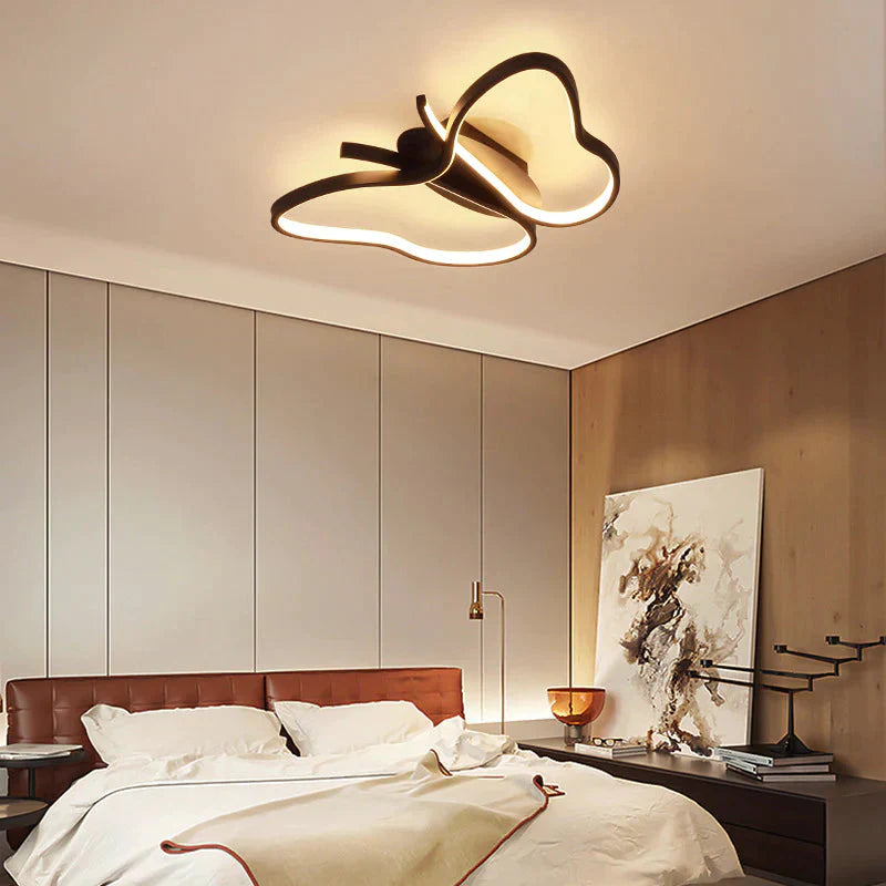 Post Modern Simple Ceiling Lamp Creative Butterfly Bedroom Study Led