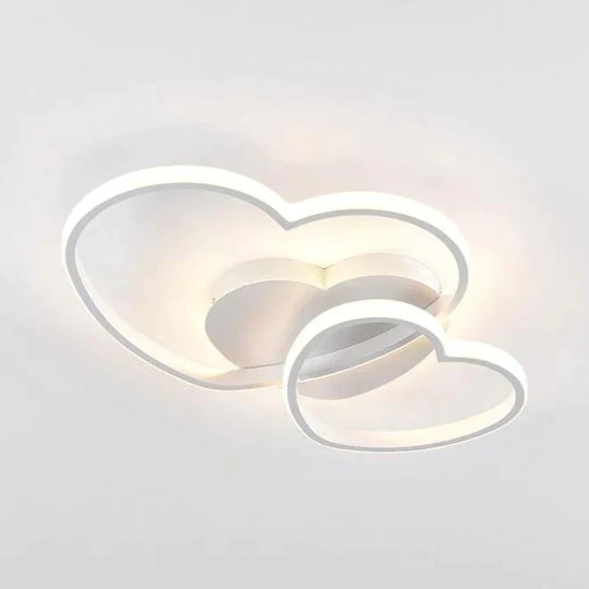 Modern Warm And Romantic Bedroom Nordic Creative Love - Shaped Ceiling Lamp For Children’s Room