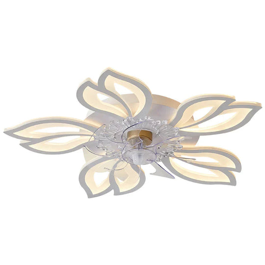 Modern And Simple Petal Ceiling Fan Light Led