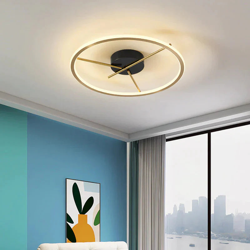 Copper Nordic Light In The Bedroom Simple Modern Led Ceiling Lamp Creative Personality Room