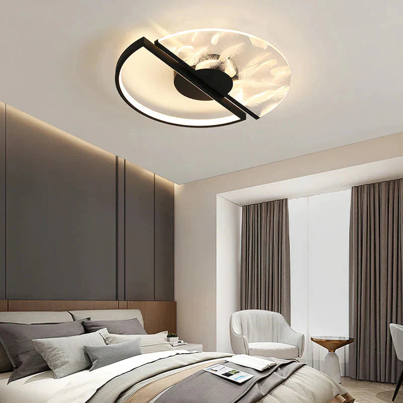 Feather Ceiling Lamp Of Nordic Light In The Bedroom Simple Modern Warm Romantic Master