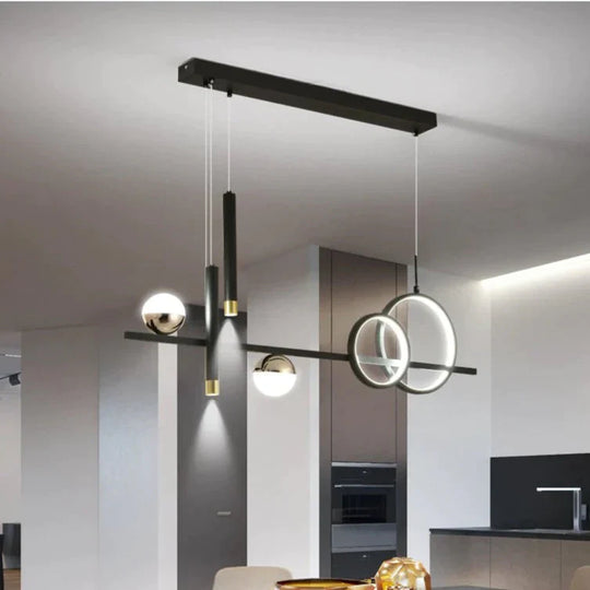 Dining Room Chandelier With Spotlights Nordic Luxury Bar Lamp Simple Modern Minimalist Strip