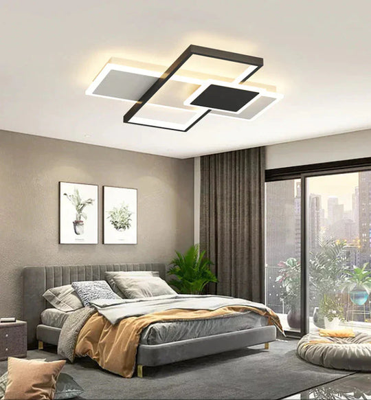 Rectangular Living Room Ceiling Lamp Nordic Simple Personality Bedroom Creative Modern Restaurant