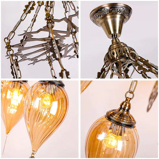 Wrought Iron Chandelier Exotic Cafe Bar Homestay Creative Living Room Dining Lights Pendant