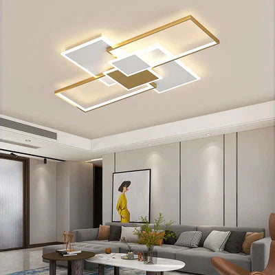 Rectangular Living Room Ceiling Lamp Nordic Simple Personality Bedroom Creative Modern Restaurant