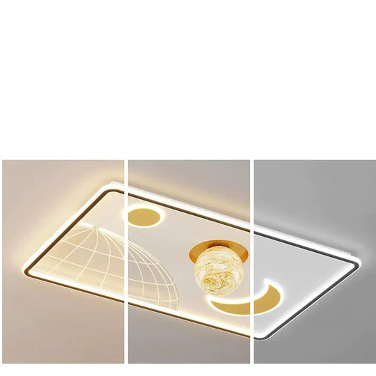 Led Ceiling Lamp Glass Living Room Dining Bedroom Modern Simple