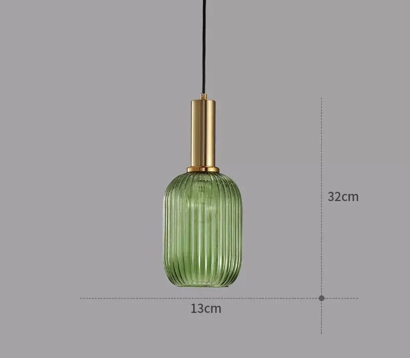 Nordic Creative Bar Restaurant Chandelier Simple Striped Lantern Single Online Celebrity Glass A /