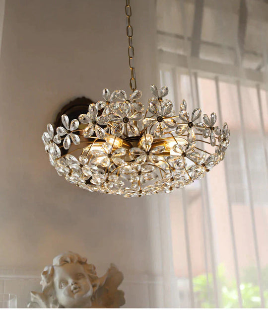 Crystal Chandelier Garden American Retro Style Lamps Pendant