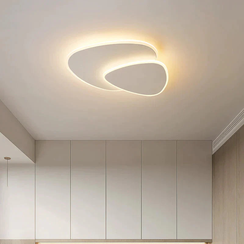 Minimalist Master Bedroom Lamp Nordic Room Modern Simple Creative Triangular Pebble Ceiling Warm