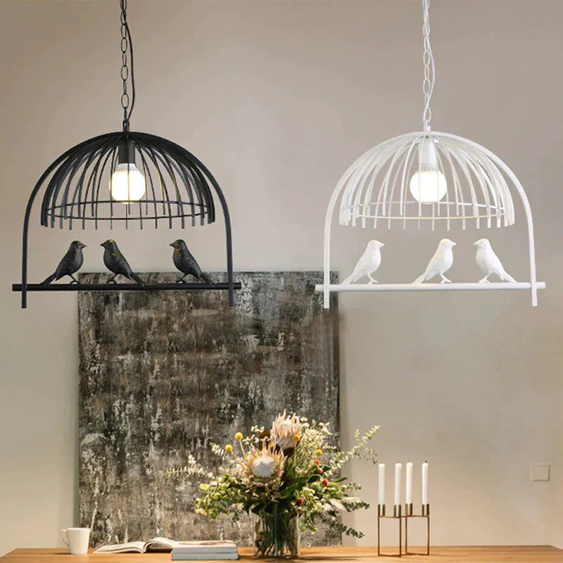 American Bird Chandelier Creative Cage Lamp Pendant